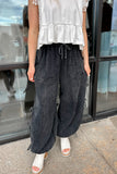 Mila Side Tie Pants Black