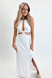 Bali Halter Maxi Dress White