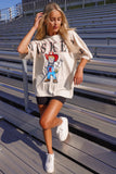Huskers Graphic Tee Oatmeal