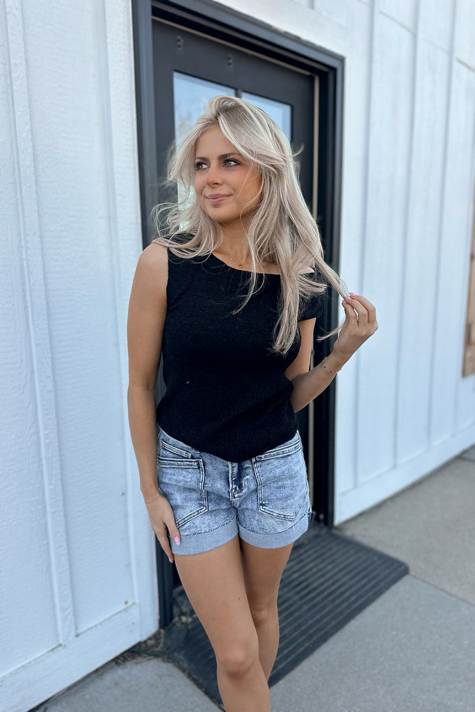 Loren Off Shoulder Sweater - Black