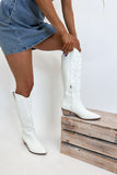 Inlay Western Boot White FINAL SALE