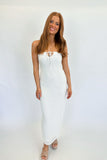 Caymen Knit Midi Dress White