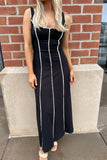 NYC Linen Dress Black/White
