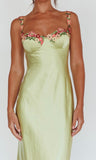 Gardenia Satin Maxi Dress Green