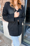 Emmy Crochet Cardigan Black