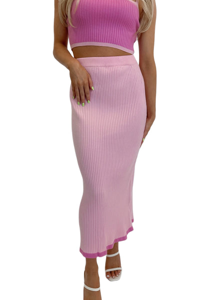Pink Paradise Knit Skirt