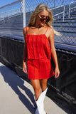 Spirit Denim Cami Top Red