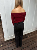 Fall Lace Top Wine