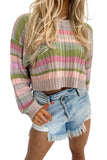 Spring Fever Crop Sweater Multi