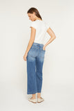 Briar Mica High Rise Crop Wide Leg Jeans- crew blue
