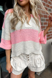 Summer Fling Stripe Top Pink/Cream