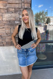 Moon Colorblock Top Black