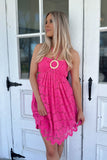 Pink Dream Halter Mini Dress- FINAL SALE