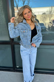 Denver Oversized Crop Denim Jacket