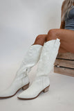 Inlay Western Boot White FINAL SALE