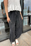 Mila Side Tie Pants Black