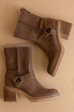 The Clyde Moto Ankle Fall Boot: COFFEE
