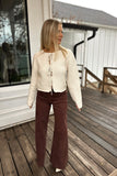 Chocolate Brown Flare Pants