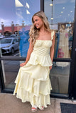 Sunshine Tiered Maxi Dress Yellow