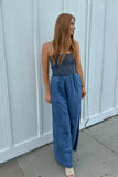 Harbor Smocked Denim Jumpsuit