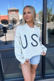 USA Rope Sweater White