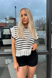 Classic Black & White Striped Sweater