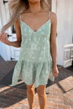 Sia Floral Mini Dress - Sage
