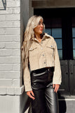 Cider Button Down Jacket Taupe-FINAL SALE