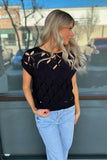 Cutout Detail Sweater Black