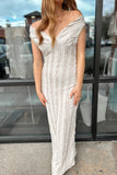 Dreams Off Shoulder Maxi Dress Sand