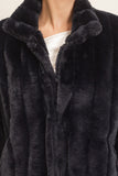 Faux Fur Jacket- Black