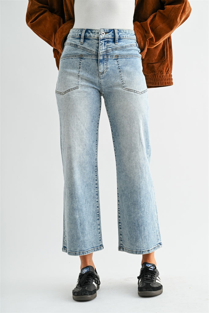 Mica Straight Crop w/ Yoke Jean