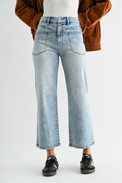 Mica Straight Crop w/ Yoke Jean