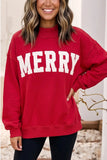 Merry Mock Neck Sweatshirt - Red