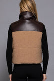 Reversible Faux Reverse Vest- Brown/Tan