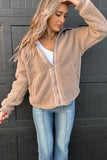 Teddy Zip Jacket Mocha