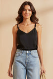 Cord Detail Tank- Black