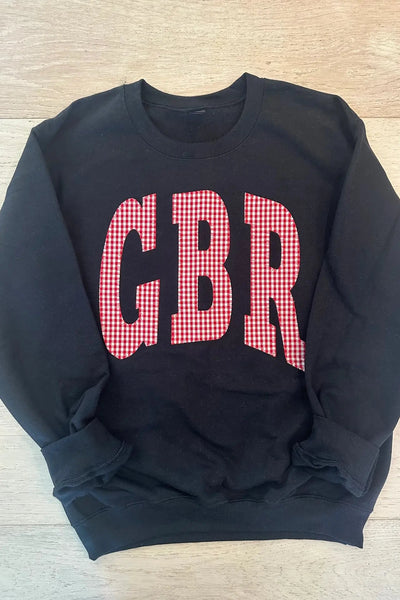 GBR Gingham Sweatshirt- Black