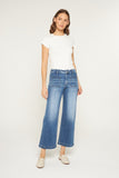 Briar Mica High Rise Crop Wide Leg Jeans- crew blue
