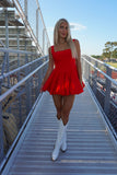The Scarlet Bubble Mini Dress