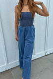 Harbor Smocked Denim Jumpsuit