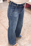 Five Star High Rise Wide Double Button Jeans