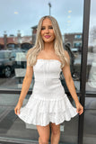 Mae Eyelet Mini Dress White