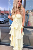 Sunshine Tiered Maxi Dress Yellow