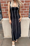 NYC Linen Dress Black/White