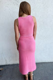 Mollie Knit Midi Skirt Pink