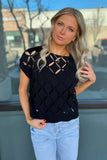Cutout Detail Sweater Black