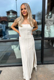 Britt Linen Dress Maxi Natural