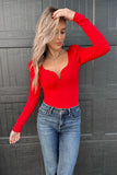 Night Out Bodysuit Black Red