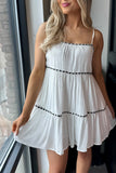 Ali Tiered Romper White/Black
